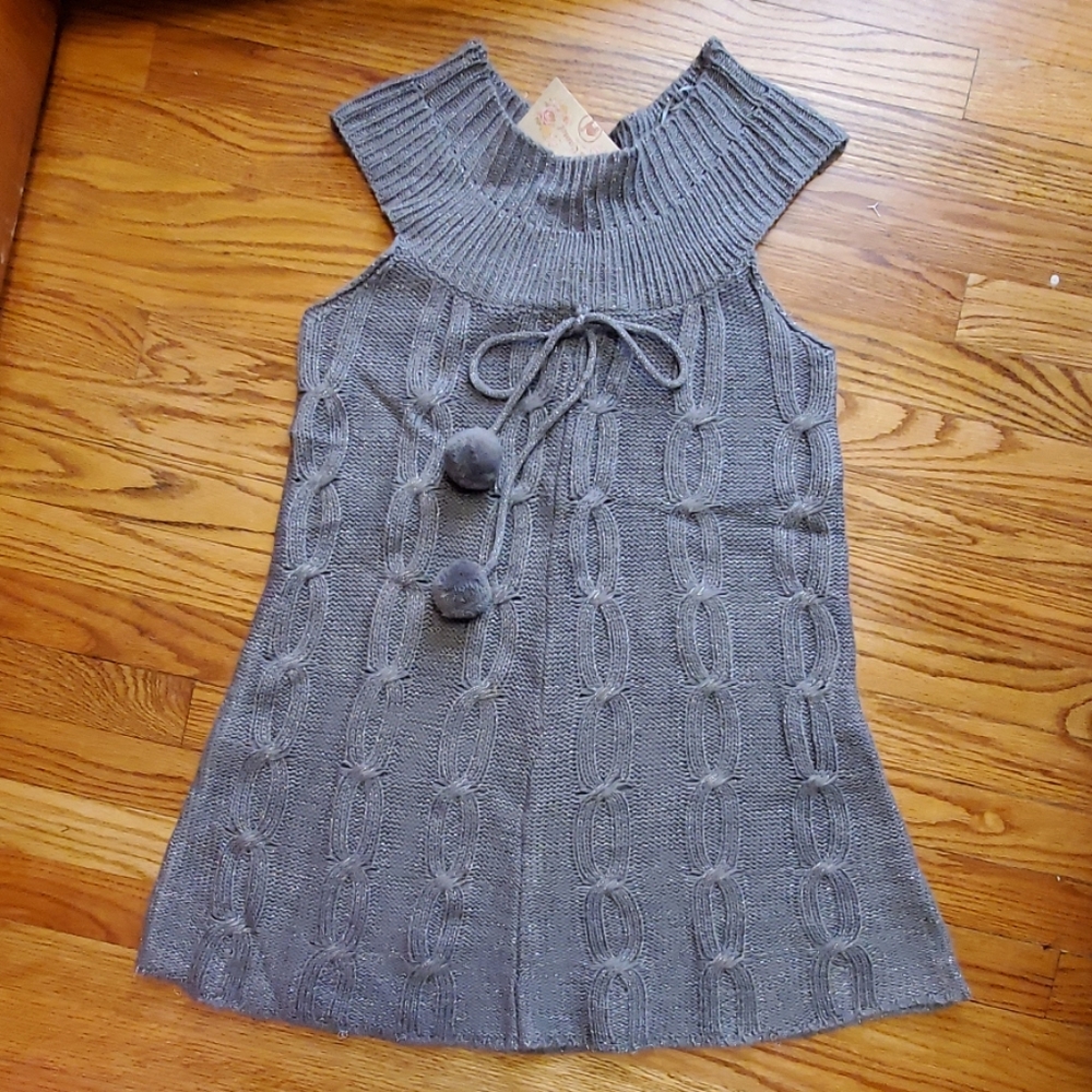 NWT Gray & silver sparkly sweater dress